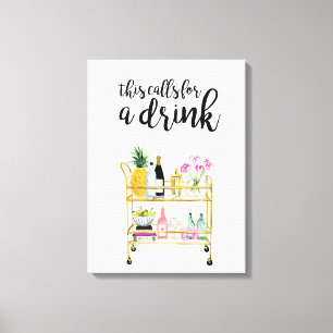 Happy Hour thuis II Canvas Afdruk