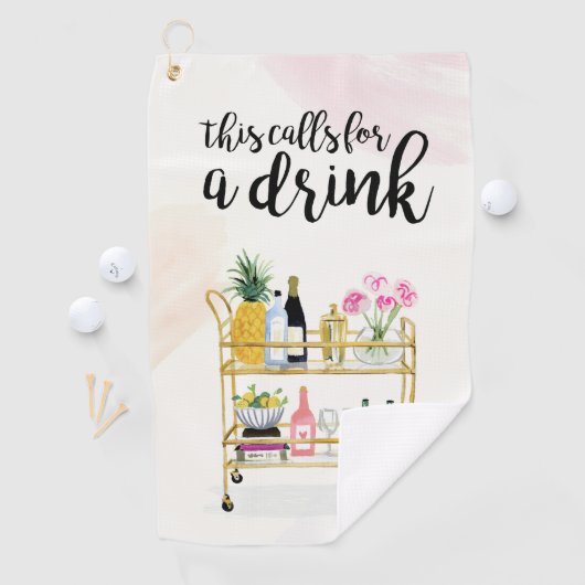 Happy Hour thuis II Golfhanddoek (Insitu)