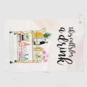 Happy Hour thuis II Golfhanddoek (Horizontaal)