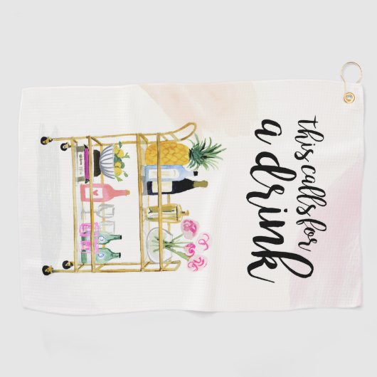 Happy Hour thuis II Golfhanddoek (Horizontaal)
