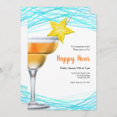 Happy Hour Uitnodiging (Voorkant / Achterkant)