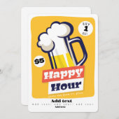 Happy Hour Uitnodiging (Voorkant / Achterkant)