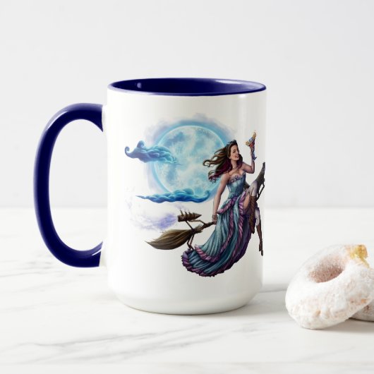 Happy Hour Witch (uitsnede) Mok (Met donut)