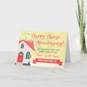 Happy House Jubileum van Realtor Bedankkaart