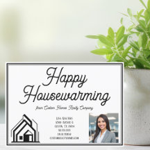 Happy Housewarming Vastgoed Bedrijf Custom Logo