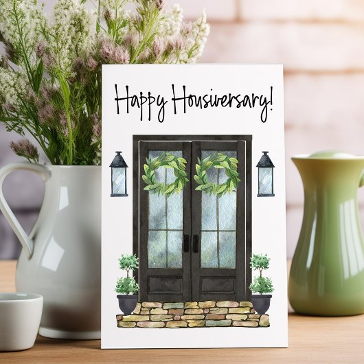 Happy Housiever Front-Jubileum voor deur Kaart