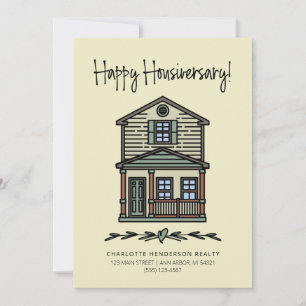 Happy Housiversary Client Home Jubileum Cream Kaart