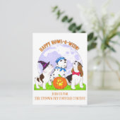 Happy Howl-o-Ween Chiens Halloween Invitation (Debout devant)