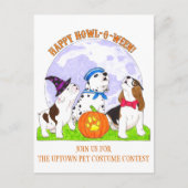 Happy Howl-o-Ween Chiens Halloween Invitation (Devant)