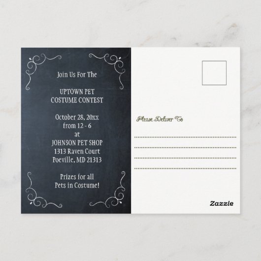 Happy Howl-o-Ween Honden Halloween Uitnodiging (Achterkant)