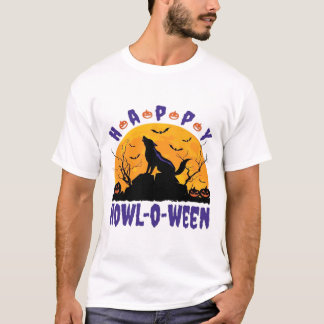 Happy Howl O Ween Howling Halloween Dog Essential  T-shirt