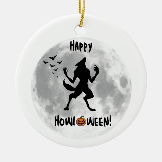 Happy Howl-o-ween Weerwolf Ornament (Voorkant)