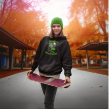 Happy Howl-o-ween Wolf Riding op Skateboard