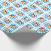 Happy Howliday Airedale Cadeaupapier (Hoek)