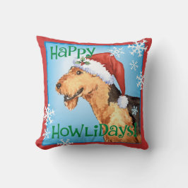 Happy Howliday Airedale Kussen