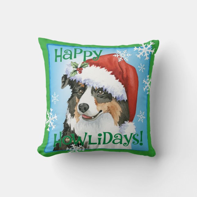 Happy Howliday Aussie Kussen (Voorkant)