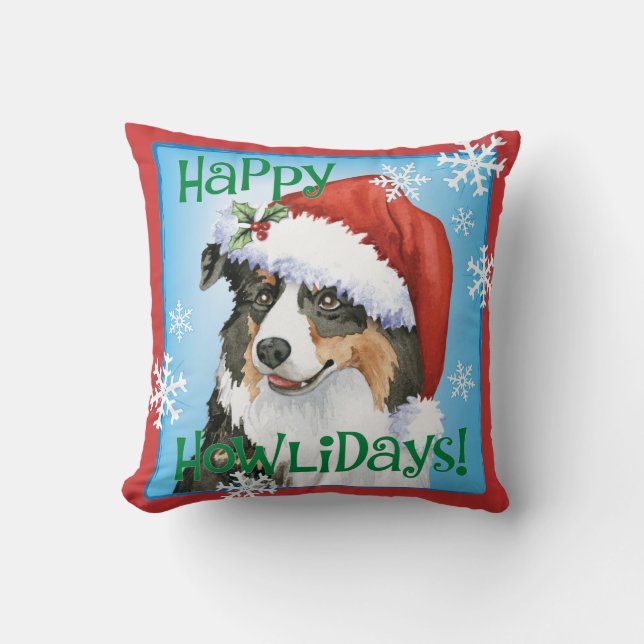 Happy Howliday Aussie Kussen (Voorkant)