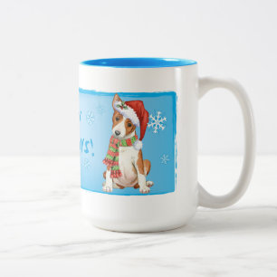 Happy Howliday Basenji Tweekleurige Koffiemok