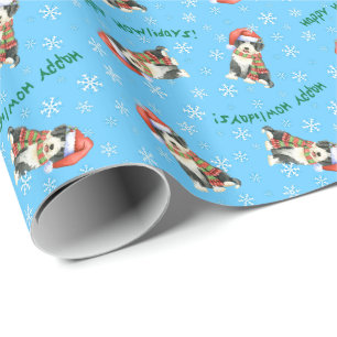 Happy Howliday Beardie Cadeaupapier