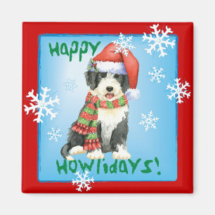 Happy Howliday Beardie Magneet