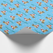 Happy Howliday Border Terrier Cadeaupapier (Hoek)
