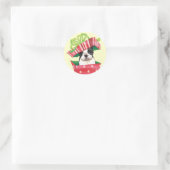 Happy Howliday Boston Terrier Ronde Sticker (Tas)