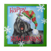 Happy Howliday Bouvier Tegeltje (Voorkant)