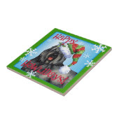 Happy Howliday Bouvier Tegeltje (Zijkant)