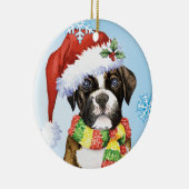 Happy Howliday Boxer Keramisch Ornament (Rechts)