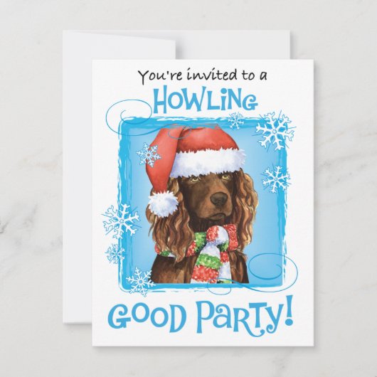 Happy Howliday Boykin Spaniel Uitnodiging (Voorkant)