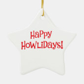 Happy Howliday Catahoula Keramisch Ornament (Achterkant)