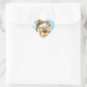 Happy Howliday Chow Chow Hart Sticker (Tas)