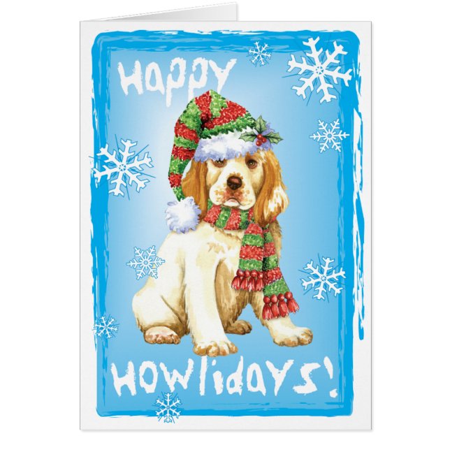Happy Howliday Clumber Spaniel (Voorkant)