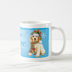 Happy Howliday Clumber Spaniel Koffiemok