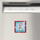 Happy Howliday Great Dane Magneet (Insitu (Vaatwasser))