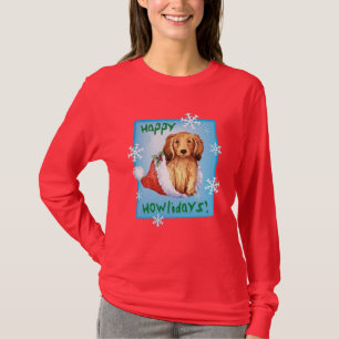 Happy Howliday Longhaire Dachshund T-shirt