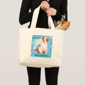 Happy Howliday Pointer Grand Sac fourre-tout (Devant (produit))