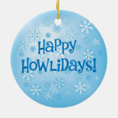 Happy Howliday Pumi Keramisch Ornament (Achterkant)