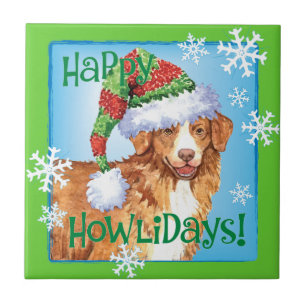 Happy Howliday Toller Tegeltje