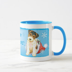 Happy Howliday Wire Fox Terrier Mok