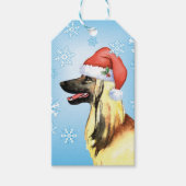 Happy Howlidays Afghan Hound Cadeaulabel (Voorkant)
