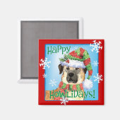 Happy Howlidays Anatolian Shepherd Magnet Magneet (Voorkant / Achterkant)
