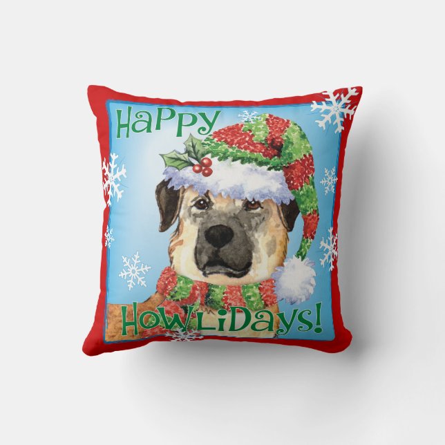 Happy Howlidays Anatolian Shepherd Sierkussen (Achterkant)