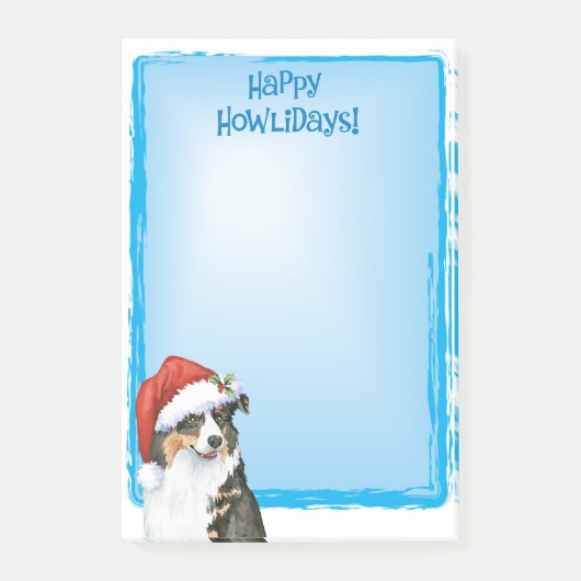 Happy Howlidays Australian Shepherd Post-it® Notes (Voorkant)