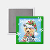 Happy Howlidays Australian Terrier Magnet (Recto/Verso)