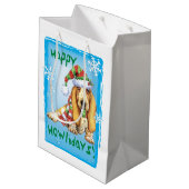 Happy Howlidays Basset Medium Cadeauzakje (Achterkant Gekanteld)