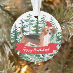 Happy Howlidays Beagle Dog Kerstmis Ornament