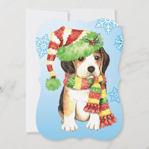 Happy Howlidays Beagle Feestdagenkaart
