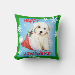Happy Howlidays Bichon Kussen