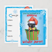 Happy Howlidays Black Lab Kaart (Voorkant / Achterkant)